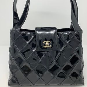 Chanel Mademoiselle Quilted Matelasse Tote Bag